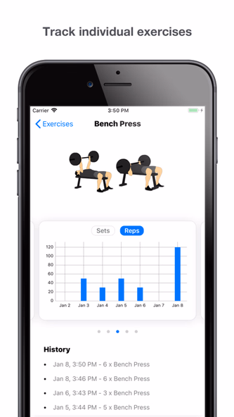 Gym Logger: Track Workouts Screenshot 2 - AppWisp.com Gym Logger: Track Workouts Screenshot 2 - AppWisp.com
