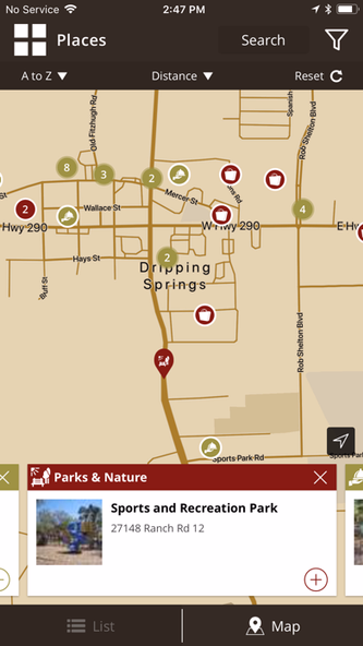 Destination Dripping Springs Screenshot 4 - AppWisp.com Destination Dripping Springs Screenshot 4 - AppWisp.com