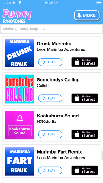 Funny Ringtones for iPhone Screenshot 2 - AppWisp.com Funny Ringtones for iPhone Screenshot 2 - AppWisp.com