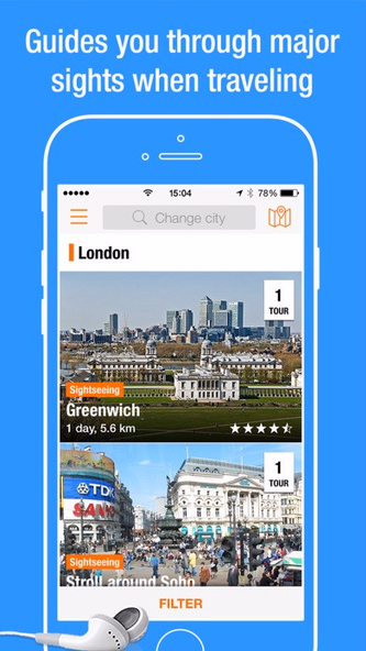 Travel Guide - Location Based Audio Walking Tours Screenshot 2 - AppWisp.com Travel Guide - Location Based Audio Walking Tours Screenshot 2 - AppWisp.com