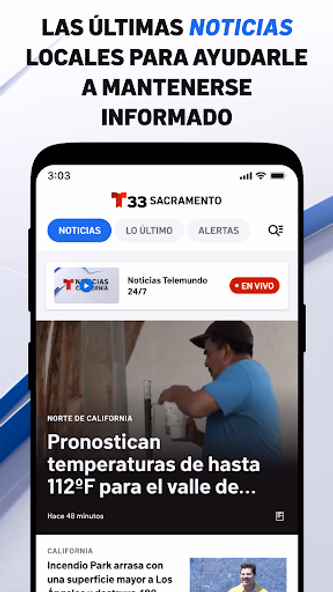 Telemundo 33: Sacramento Screenshot 2 - AppWisp.com