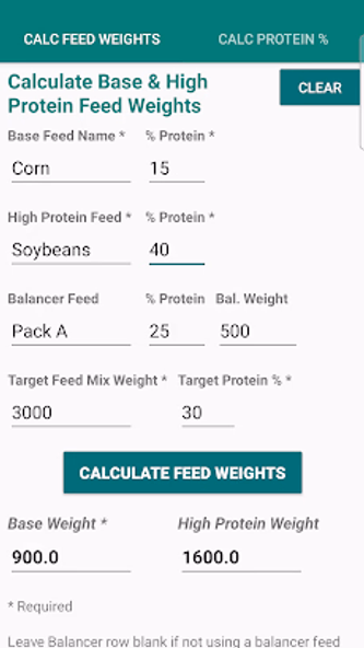 Farm Feed Protein Mix Calc Pro Screenshot 2 - AppWisp.com Farm Feed Protein Mix Calc Pro Screenshot 2 - AppWisp.com