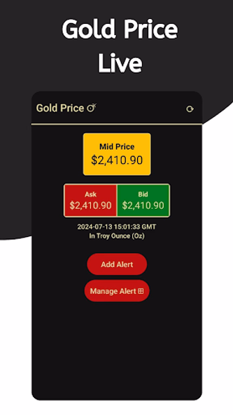 Gold Price Alert - Track Price Screenshot 1 - AppWisp.com