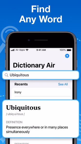 Dictionary Air - English Vocab Screenshot 1 - AppWisp.com Dictionary Air - English Vocab Screenshot 1 - AppWisp.com