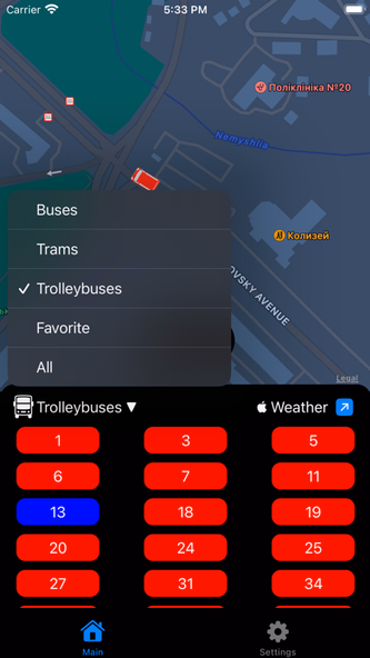 KharkivBus Screenshot 2 - AppWisp.com KharkivBus Screenshot 2 - AppWisp.com