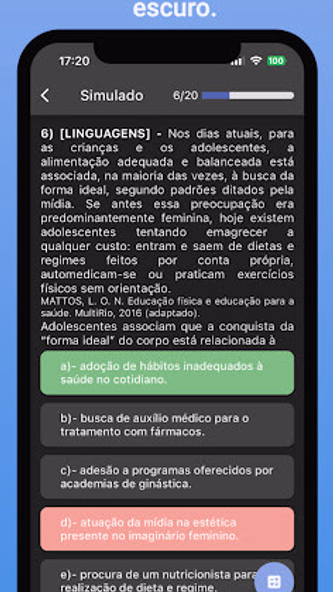 Simulado ENEM 2024 Screenshot 4 - AppWisp.com Simulado ENEM 2024 Screenshot 4 - AppWisp.com