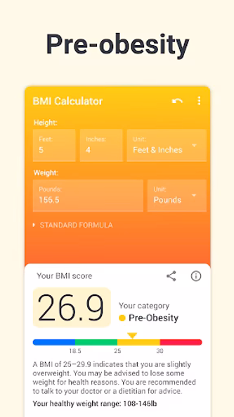 BMI Calculator Body Mass Index Screenshot 3 - AppWisp.com BMI Calculator Body Mass Index Screenshot 3 - AppWisp.com