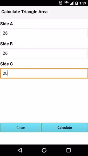 Triangle area calculator Screenshot 3 - AppWisp.com Triangle area calculator Screenshot 3 - AppWisp.com