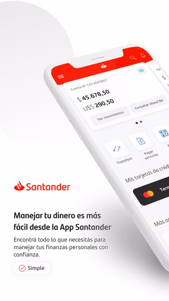 Santander Argentina Screenshot 1 - AppWisp.com Santander Argentina Screenshot 1 - AppWisp.com
