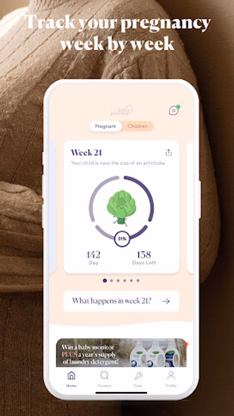 Baby Journey - Pregnancy App Screenshot 2 - AppWisp.com Baby Journey - Pregnancy App Screenshot 2 - AppWisp.com