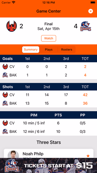 Bakersfield Condors Screenshot 4 - AppWisp.com Bakersfield Condors Screenshot 4 - AppWisp.com