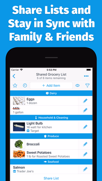 AnyList: Grocery Shopping List Screenshot 1 - AppWisp.com AnyList: Grocery Shopping List Screenshot 1 - AppWisp.com