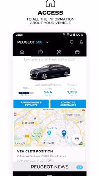 MYPEUGEOT APP Screenshot 1 - AppWisp.com MYPEUGEOT APP Screenshot 1 - AppWisp.com
