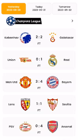 Live Football Scores Screenshot 1 - AppWisp.com Live Football Scores Screenshot 1 - AppWisp.com
