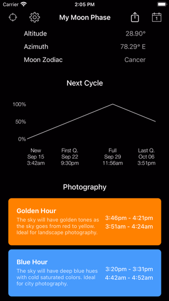 My Moon Phase - Lunar Calendar Screenshot 2 - AppWisp.com My Moon Phase - Lunar Calendar Screenshot 2 - AppWisp.com