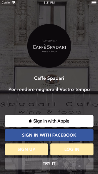 Caffè Spadari Screenshot 1 - AppWisp.com Caffè Spadari Screenshot 1 - AppWisp.com