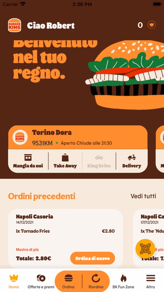 Burger King Italia Screenshot 1 - AppWisp.com Burger King Italia Screenshot 1 - AppWisp.com