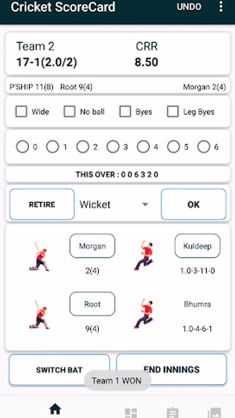 Cricket Scorecard Screenshot 1 - AppWisp.com Cricket Scorecard Screenshot 1 - AppWisp.com