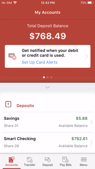 Mission Fed Mobile Banking Screenshot 2 - AppWisp.com Mission Fed Mobile Banking Screenshot 2 - AppWisp.com