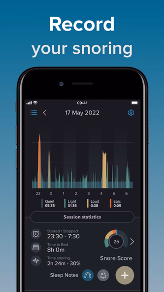 SnoreLab : Record Your Snoring Screenshot 1 - AppWisp.com SnoreLab : Record Your Snoring Screenshot 1 - AppWisp.com