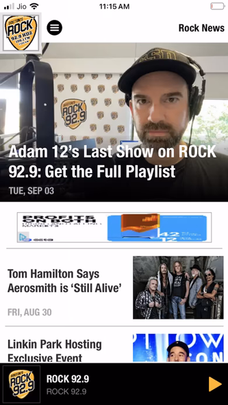 Rock 92.9 Screenshot 2 - AppWisp.com Rock 92.9 Screenshot 2 - AppWisp.com