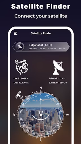 Satellite Finder (Dishpointer) Screenshot 1 - AppWisp.com Satellite Finder (Dishpointer) Screenshot 1 - AppWisp.com