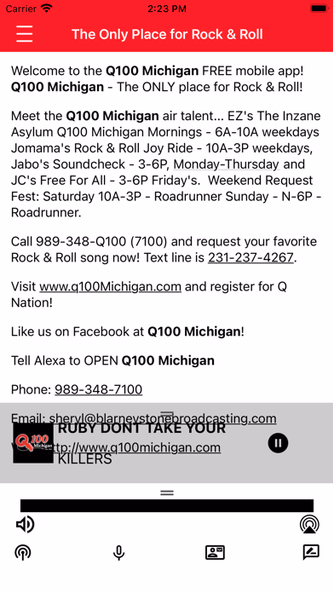 Q100 Michigan Screenshot 3 - AppWisp.com Q100 Michigan Screenshot 3 - AppWisp.com
