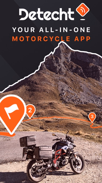 Detecht - Motorcycle App & GPS Screenshot 1 - AppWisp.com Detecht - Motorcycle App & GPS Screenshot 1 - AppWisp.com