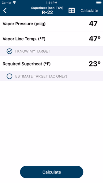 HVACR Check & Charge Screenshot 4 - AppWisp.com HVACR Check & Charge Screenshot 4 - AppWisp.com