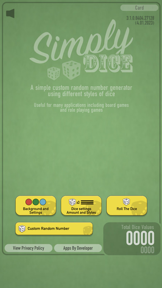 SimplyDice Screenshot 1 - AppWisp.com SimplyDice Screenshot 1 - AppWisp.com