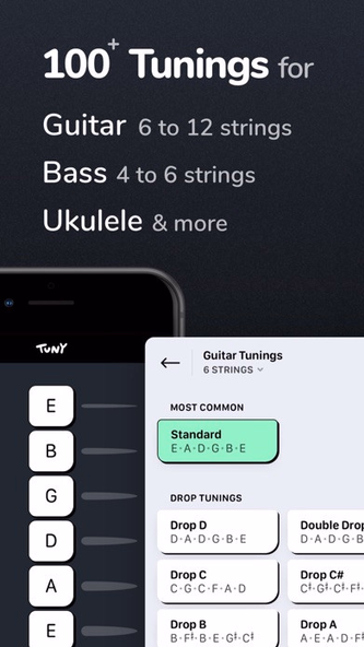 TUNY: Tuner for Guitar & more Screenshot 2 - AppWisp.com TUNY: Tuner for Guitar & more Screenshot 2 - AppWisp.com