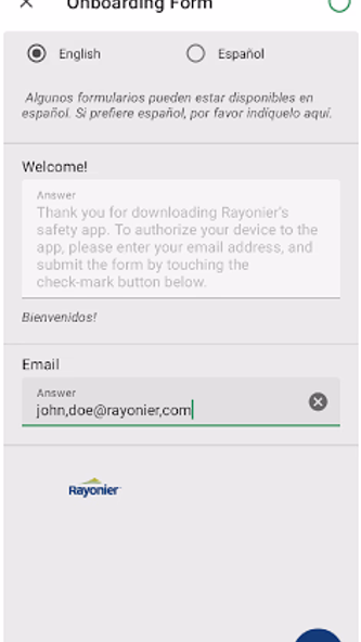 Rayonier Safety Screenshot 1 - AppWisp.com