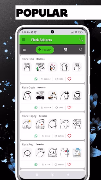 Flork Stickers for whatsapp Screenshot 3 - AppWisp.com Flork Stickers for whatsapp Screenshot 3 - AppWisp.com