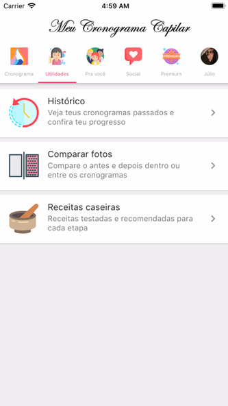 Meu Cronograma Capilar Screenshot 2 - AppWisp.com