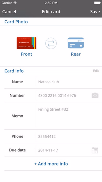 Card Mate - credit wallet Screenshot 4 - AppWisp.com Card Mate - credit wallet Screenshot 4 - AppWisp.com