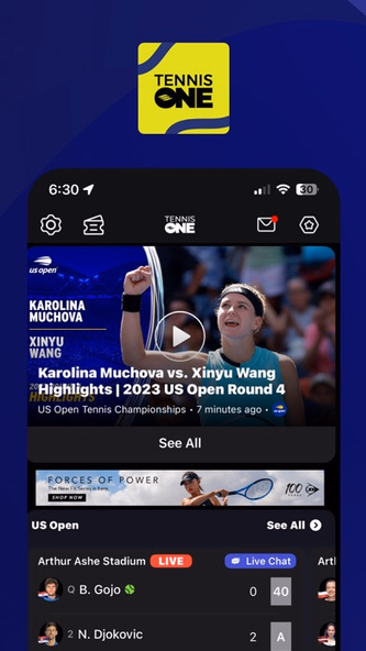 TennisONE - Tennis Live Scores Screenshot 1 - AppWisp.com TennisONE - Tennis Live Scores Screenshot 1 - AppWisp.com