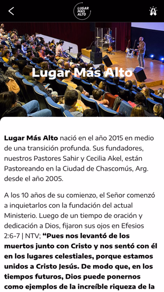 Iglesia Lugar Más Alto Screenshot 2 - AppWisp.com Iglesia Lugar Más Alto Screenshot 2 - AppWisp.com