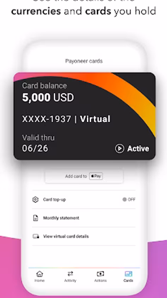 Payoneer Screenshot 3 - AppWisp.com Payoneer Screenshot 3 - AppWisp.com