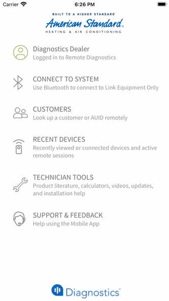 American Standard® Technician Screenshot 1 - AppWisp.com American Standard® Technician Screenshot 1 - AppWisp.com