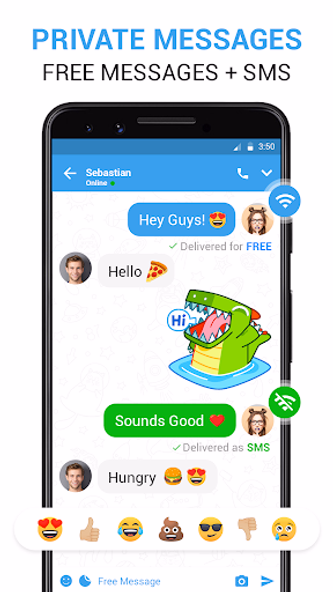 Messenger - Text Messages SMS Screenshot 1 - AppWisp.com Messenger - Text Messages SMS Screenshot 1 - AppWisp.com