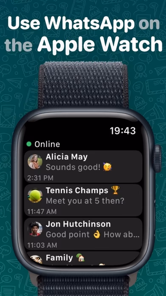 WatchChat 2: Chat on Watch Screenshot 1 - AppWisp.com WatchChat 2: Chat on Watch Screenshot 1 - AppWisp.com