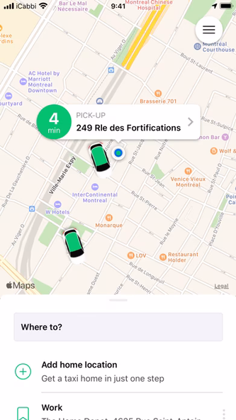 Téo Taxi: Book A Local Ride Screenshot 2 - AppWisp.com Téo Taxi: Book A Local Ride Screenshot 2 - AppWisp.com