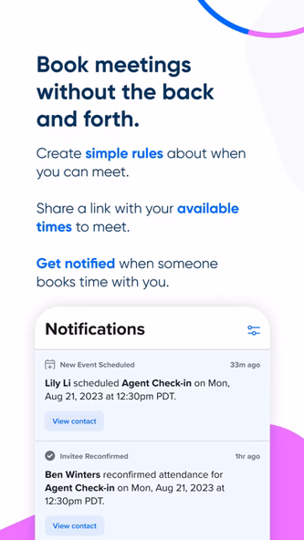 Calendly Mobile Screenshot 2 - AppWisp.com Calendly Mobile Screenshot 2 - AppWisp.com