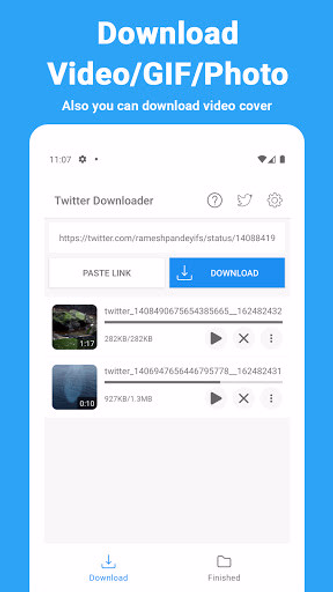 Video Downloader for Twitter Screenshot 1 - AppWisp.com Video Downloader for Twitter Screenshot 1 - AppWisp.com