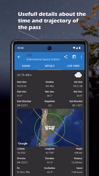 ISS Detector Satellite Tracker Screenshot 3 - AppWisp.com ISS Detector Satellite Tracker Screenshot 3 - AppWisp.com