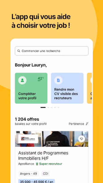 Hellowork : Recherche d'Emploi Screenshot 1 - AppWisp.com Hellowork : Recherche d'Emploi Screenshot 1 - AppWisp.com