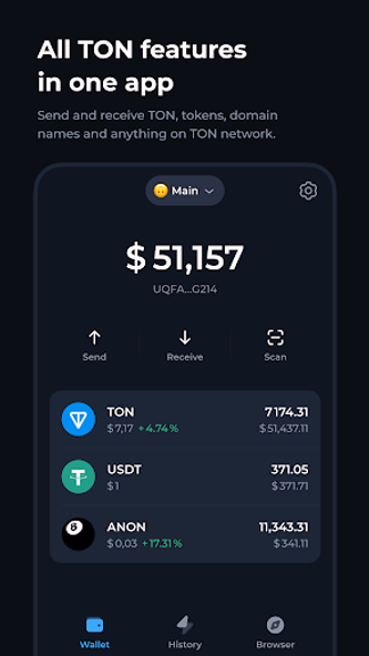 Tonkeeper — Crypto TON Wallet Screenshot 2 - AppWisp.com Tonkeeper — Crypto TON Wallet Screenshot 2 - AppWisp.com