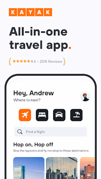 KAYAK: Flights, Hotels & Cars Screenshot 1 - AppWisp.com KAYAK: Flights, Hotels & Cars Screenshot 1 - AppWisp.com