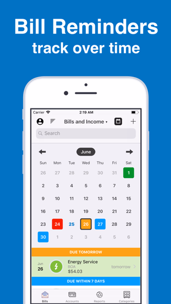 Bill Tracker Pro Screenshot 1 - AppWisp.com Bill Tracker Pro Screenshot 1 - AppWisp.com