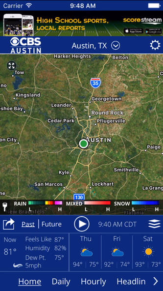 CBS Austin WX Screenshot 2 - AppWisp.com CBS Austin WX Screenshot 2 - AppWisp.com